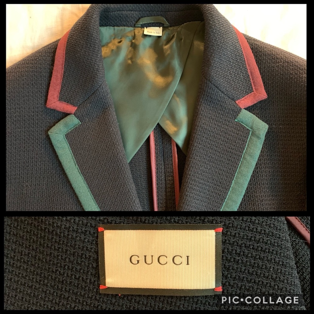Gucci contrast trim blazer